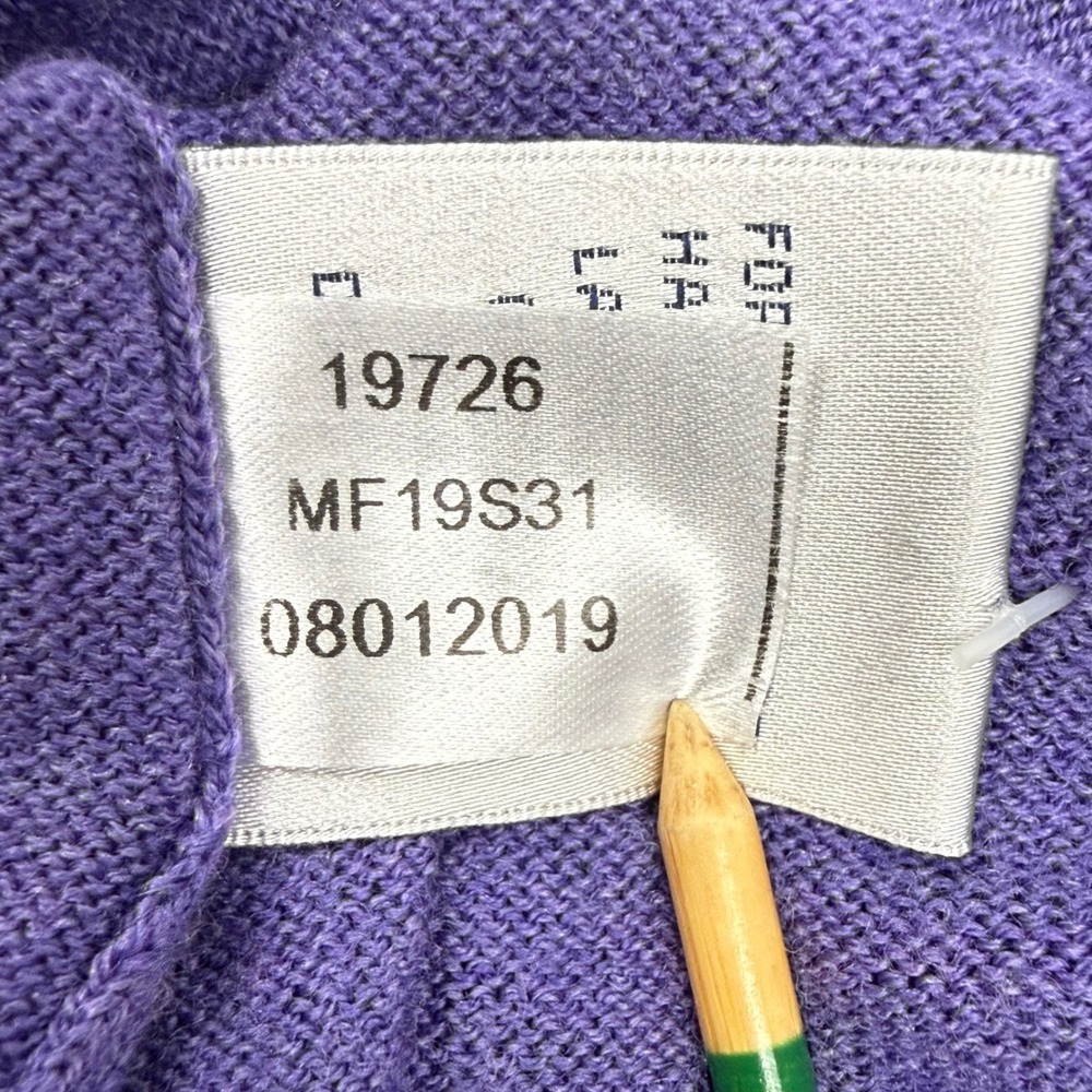 Peter Millar Mens V Neck Sweater Purple Merino Wool Silk Blend Size L - Picture 6 of 10